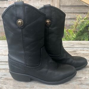 Frye Melissa Button boots- black Girls size 13.5
